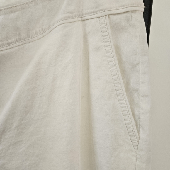 Eileen Fisher Shorts Size 16 White Walking NWT Linen Viscose Stretch Pockets - Picture 10 of 16